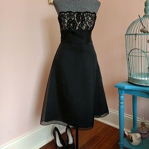 Ann Taylor Black Lace Evening Dress